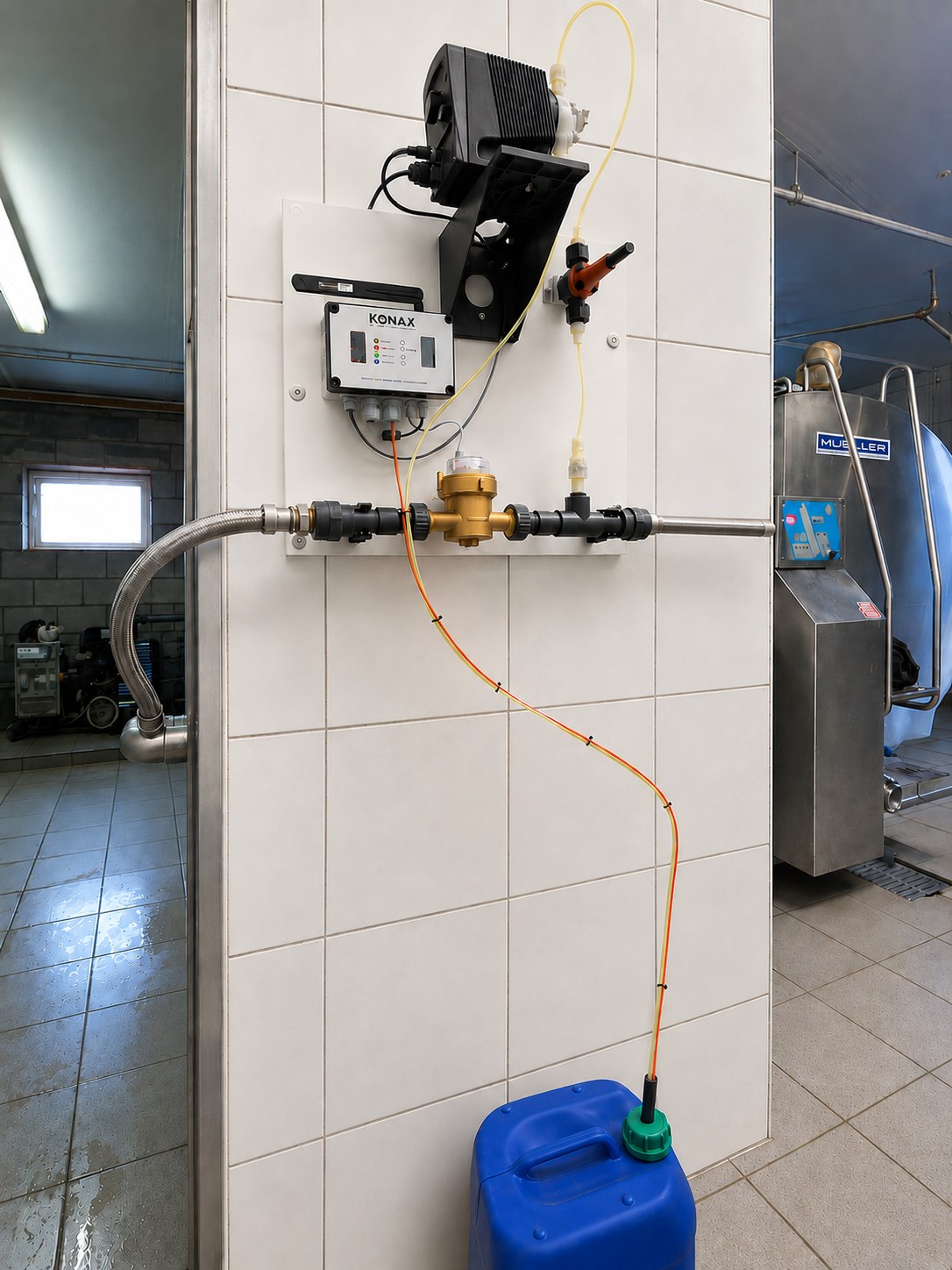 Doseerunit op melkveebedrijf